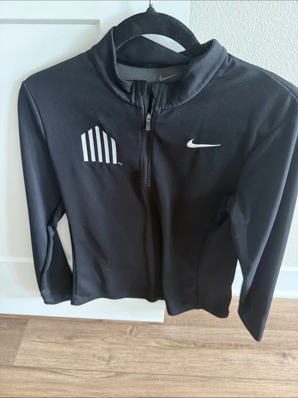 Nike Iowa State Black Quarter-Zip Top with White Swoosh